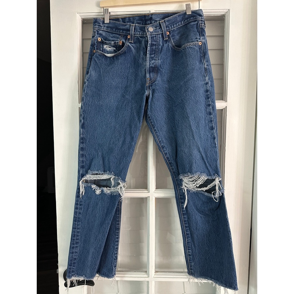 VTG 90's Levis  501XX Mens/Unisex Jeans 33/33 Straight Leg Distressed Button Fly